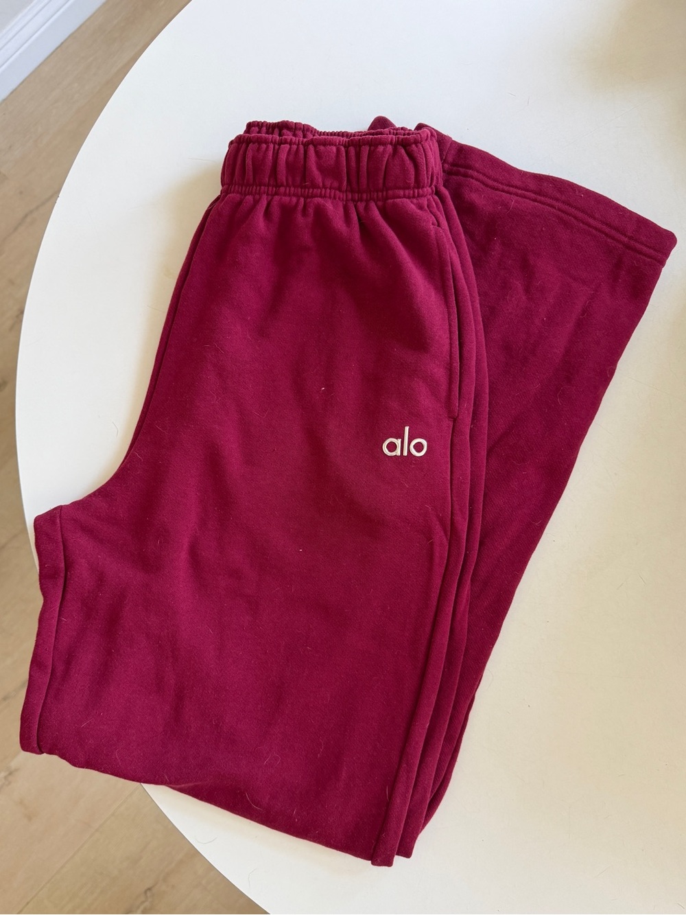 Alo Accolade Crew Neck + Straight Leg Sweatpants + Shorts in Summer Romance Red - Picture 2 of 9
